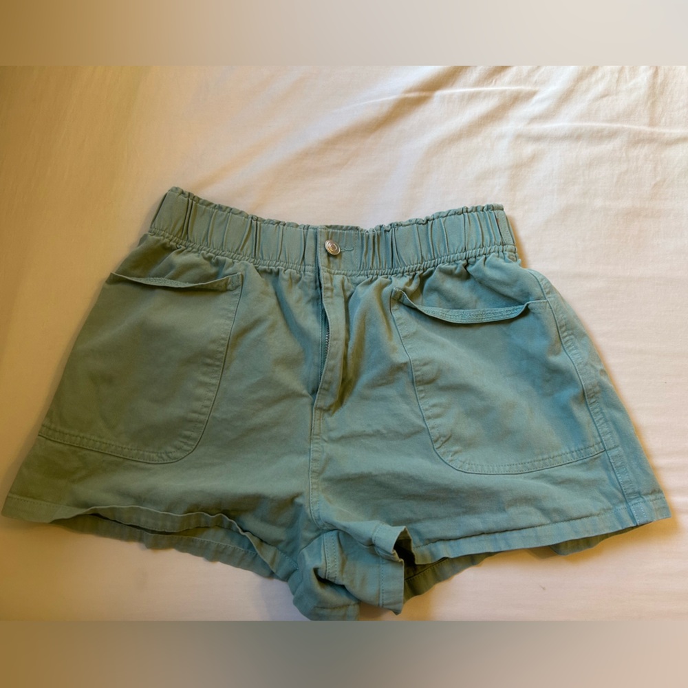 Francesca's Collections High Waist Teal Shorts